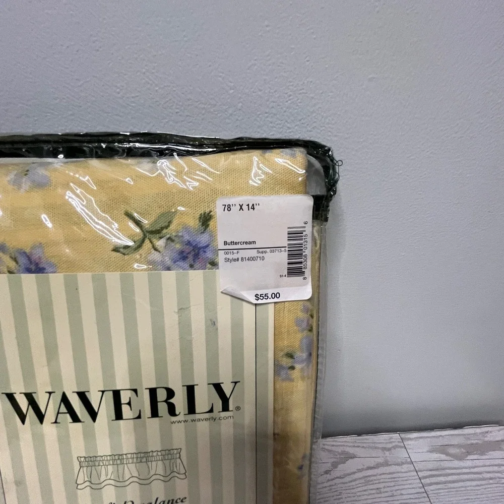 Waverly Fairfield Valance Fontanelle Butter Cream Floral 78x14 Cottagecore